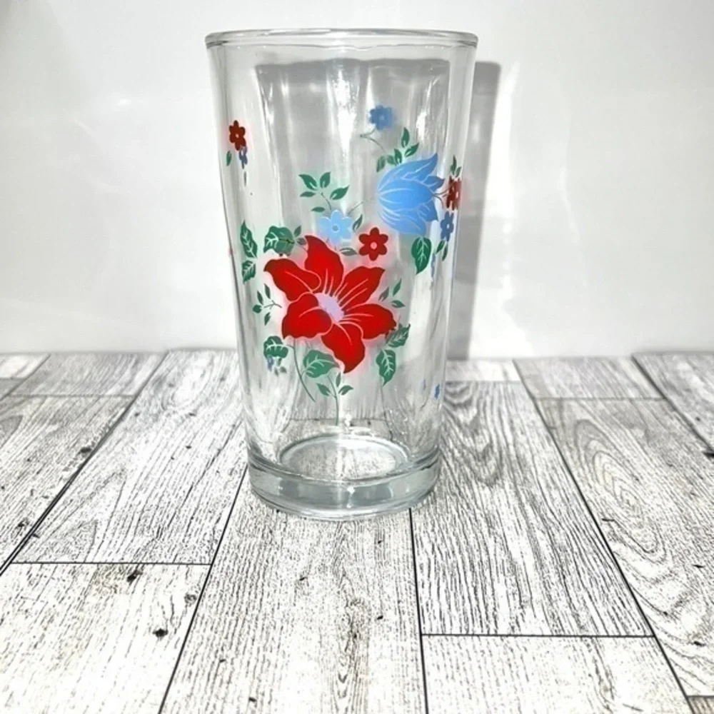 Firna Indonesian Vintage Floral Tumblers (Set of 4)